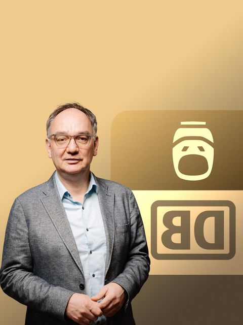 Nico Fried und als Layover im Hintergrund das deutsche Bahn Logo