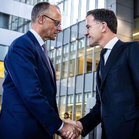 Chancellor Friedrich Merz and NATO general secretary Mark Rutte