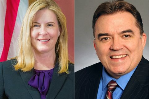 Die US-Politiker Melissa Hortman und John Hoffman