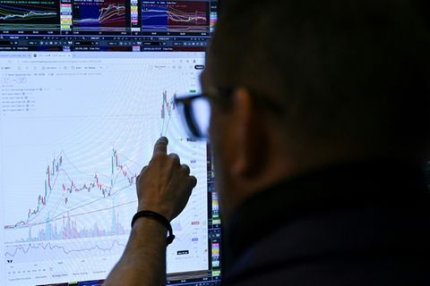 Bildschirm mit Wertpapierhandelsdaten