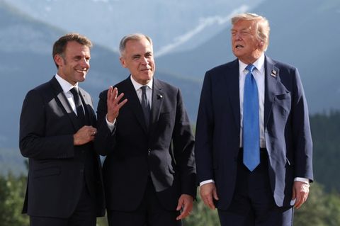 Emmanuel Macron, Mac Carney, Donald Trump