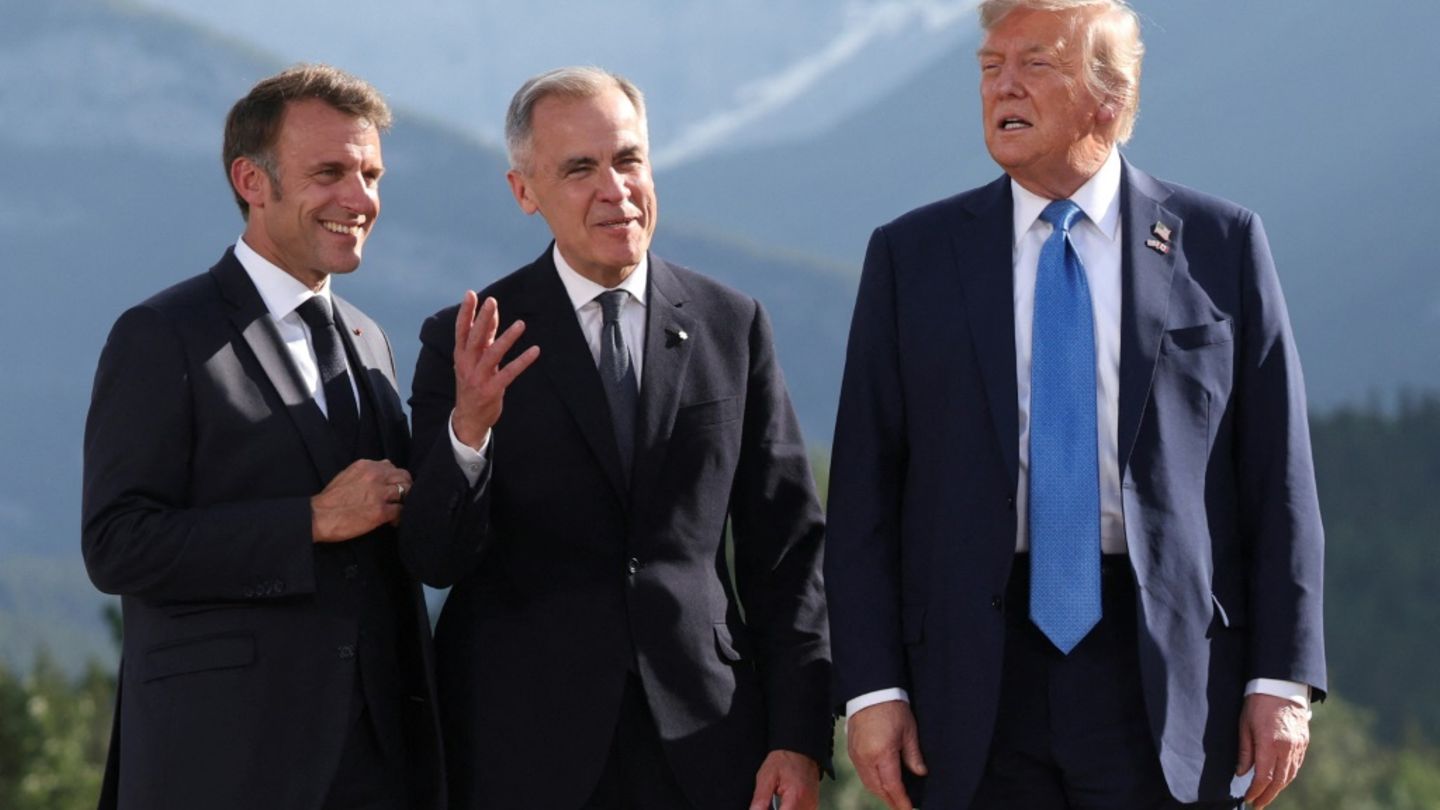 Emmanuel Macron, Mac Carney, Donald Trump