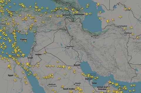 Airline Iran Isreal Flugraum