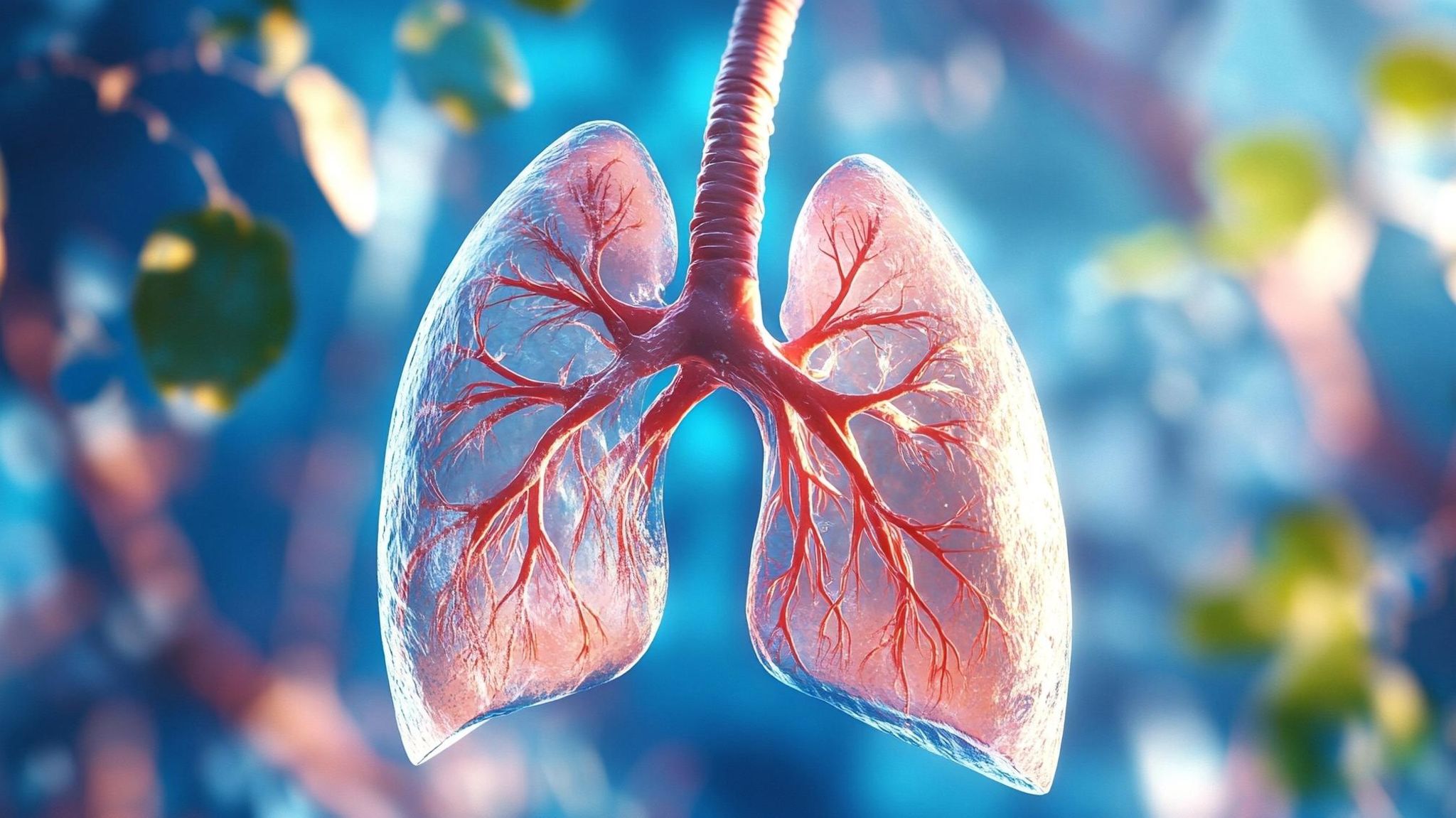 Illustration der menschlichen Lunge, ein zentraler Bestandteil unserer Atmung