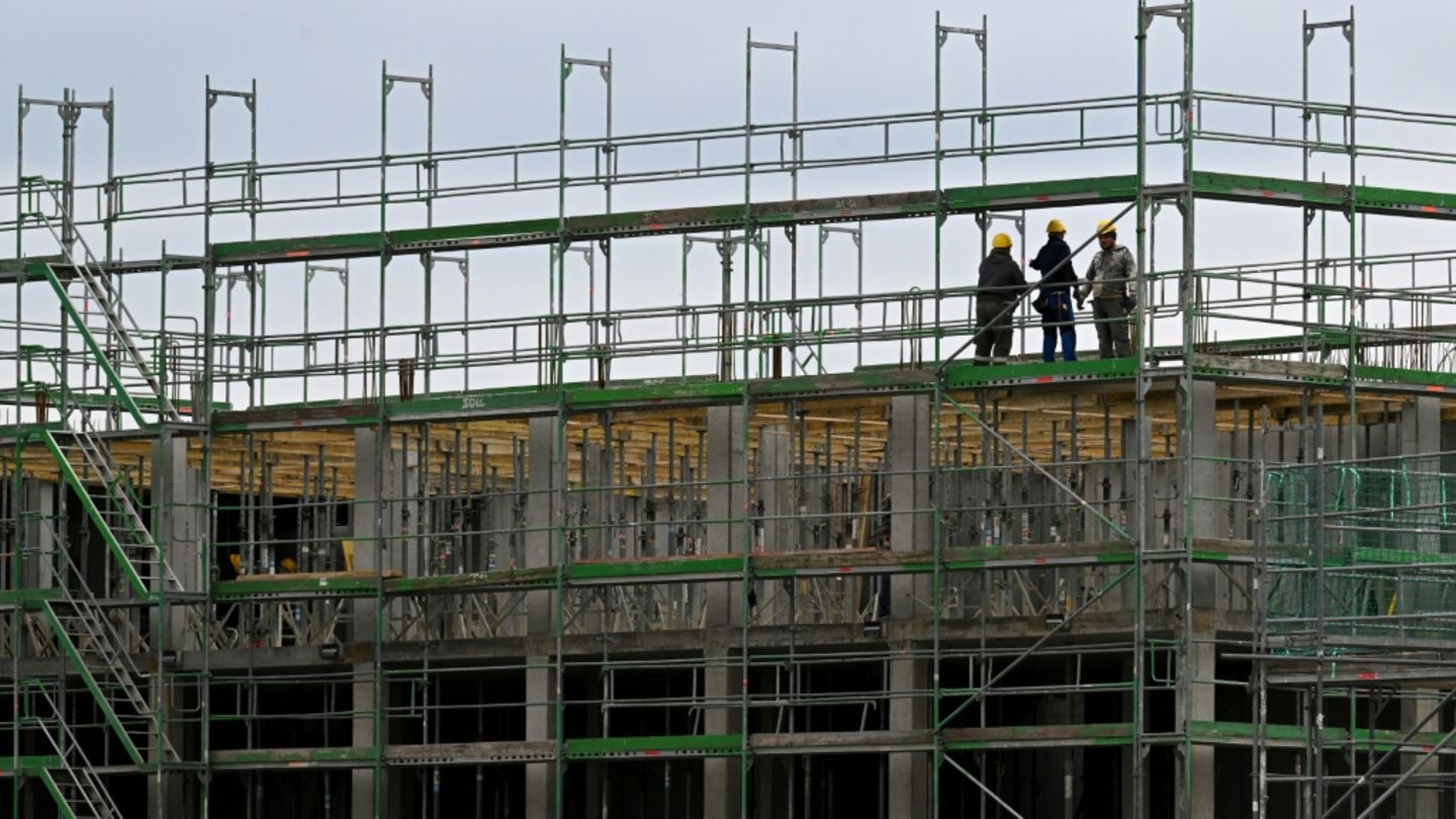 Arbeiter auf Baustelle