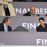 Michel Platini mit PSG-Präsident Nasser Al-Khelaifi