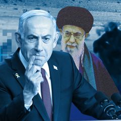 Eine Montage zum israelischen Geheimdienst Mossad