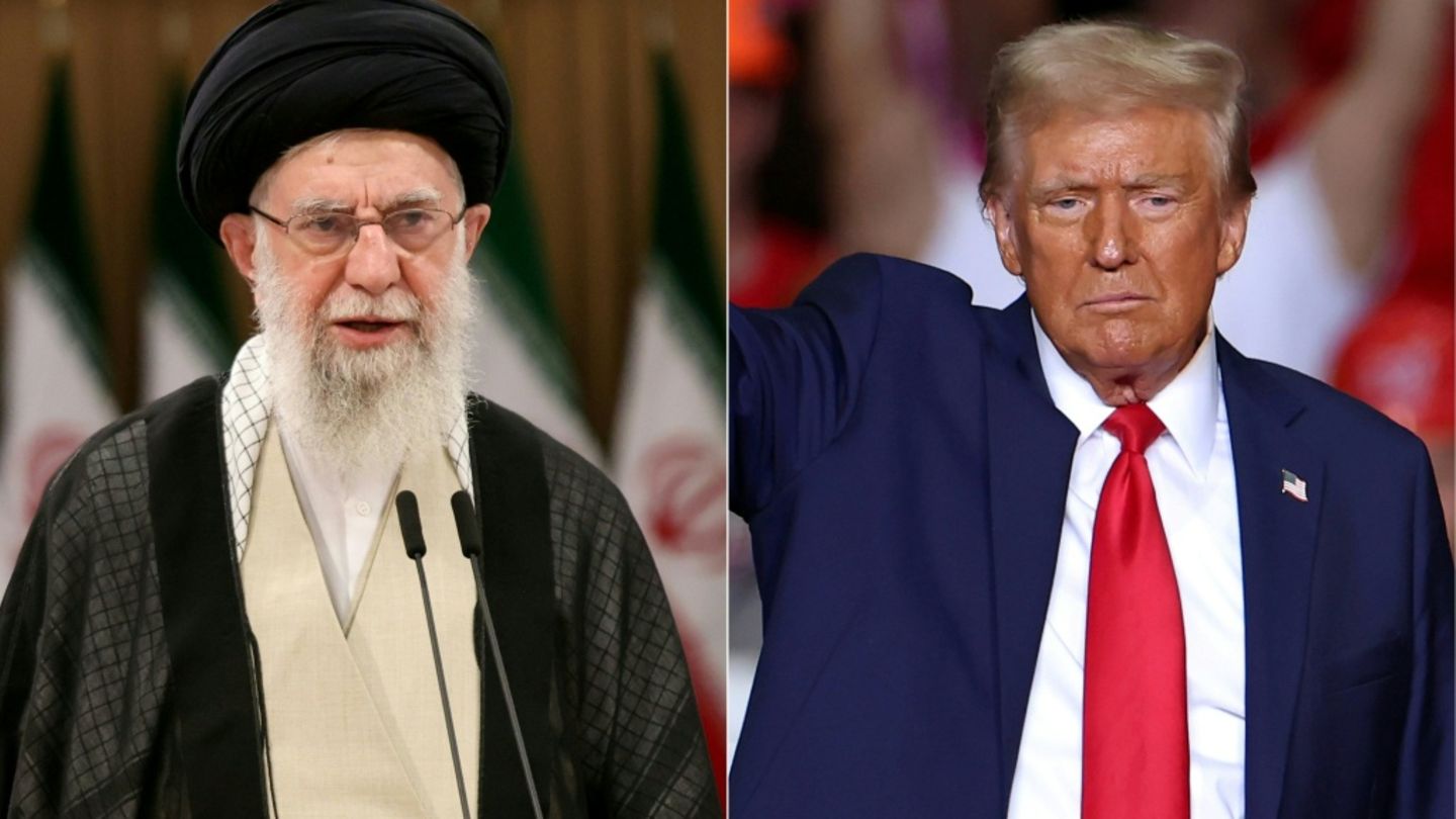 Ayatollah Chamenei (l.) und US-Präsident Trump