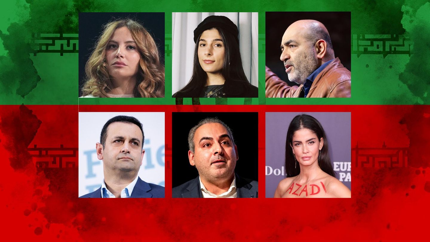 Deutsch-Iranerinnen und Deutsch-Iraner in einer Montage