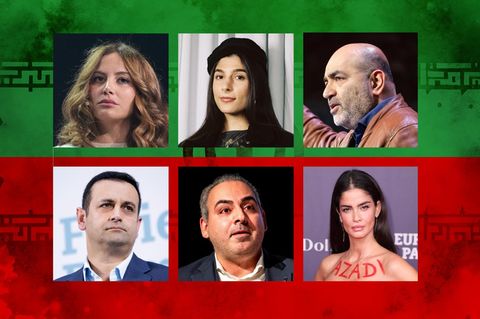 Deutsch-Iranerinnen und Deutsch-Iraner in einer Montage
