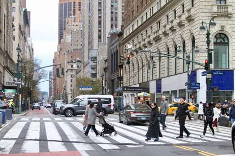 Anzeigenhauptmeister: Eine Kreuzung in New York City