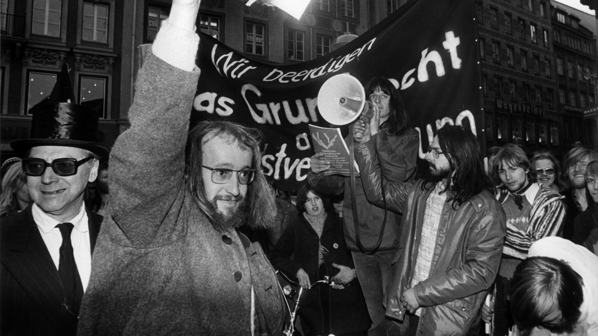 Demonstranten auf der Straße
