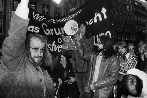 Demonstranten auf der Straße
