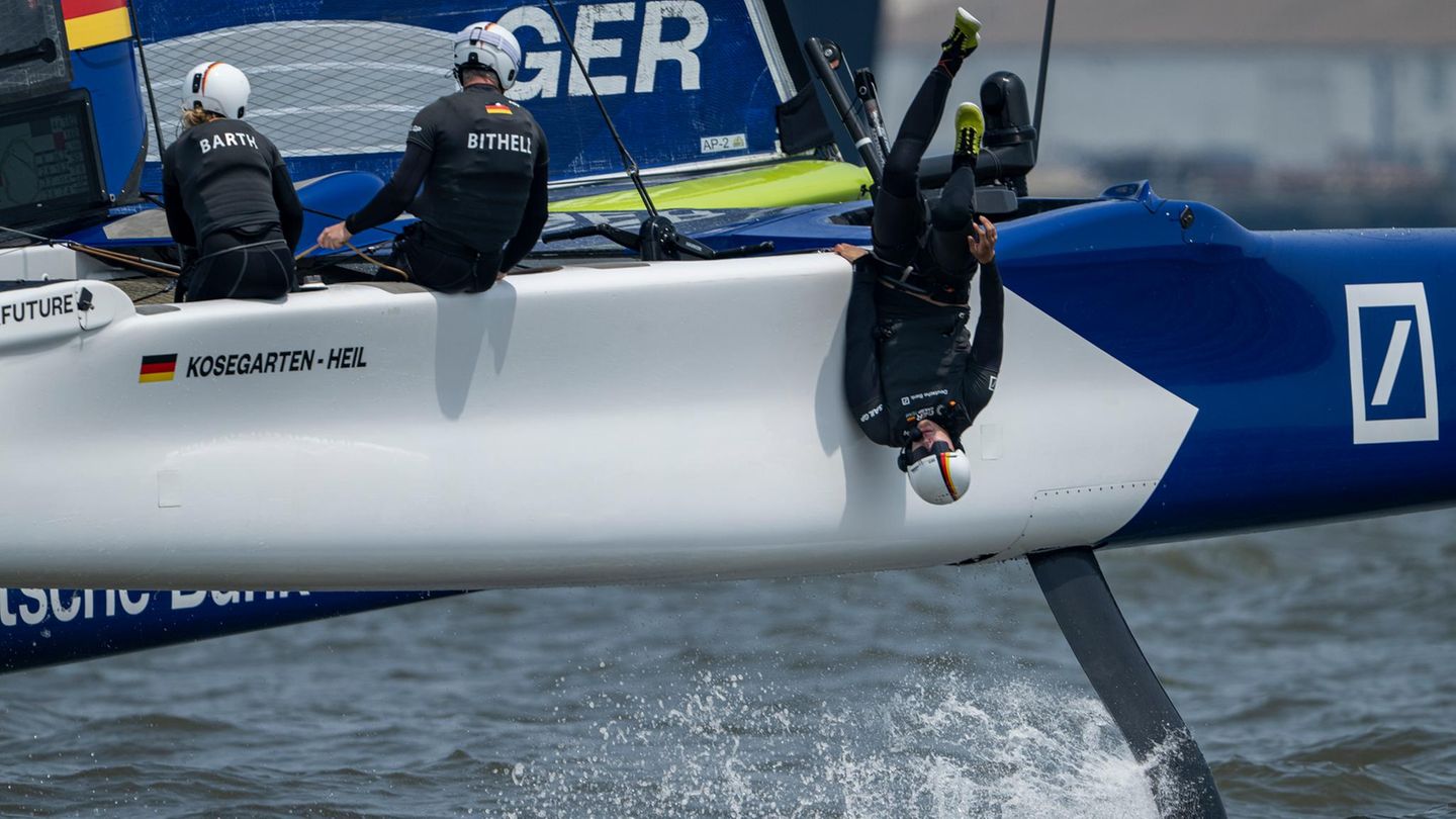Jonathan Knottnerus-Meyer geht über Bord beim  SalGP-Rennen in New York