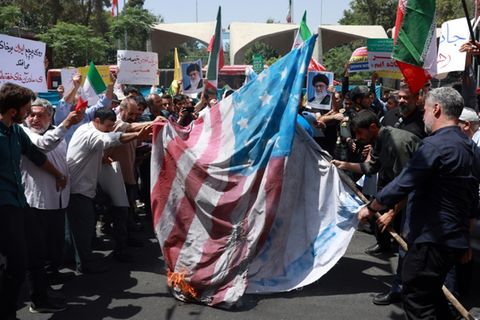 Demonstration in Teheran gegen Israel und die USA