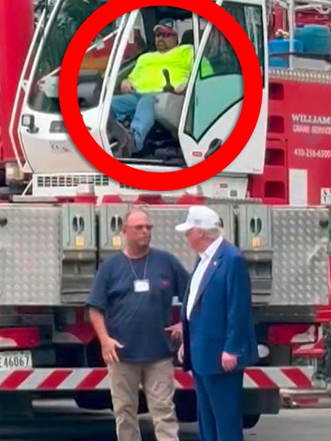 Kranfahrer schläft vor Trump ein