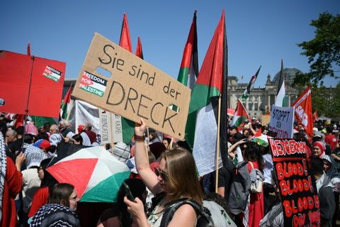 Protestierende versammelten sich am Samstag in Berlin unter dem Motto "United 4 Gaza"