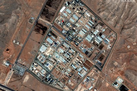 Luftaufnahme der Atomanlage in Isfahan