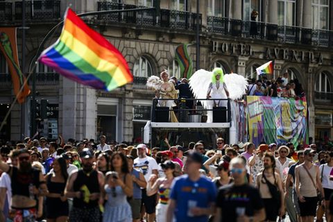 Teilnehmer der Europride am Samstag in Lissabon