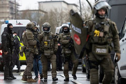 Spezialkräfte der Polizei bei einem Einsatz