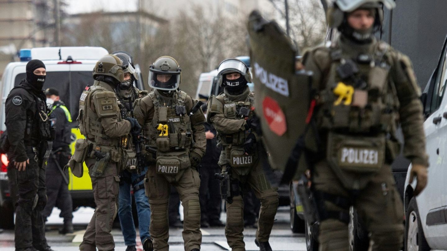 Spezialkräfte der Polizei bei einem Einsatz