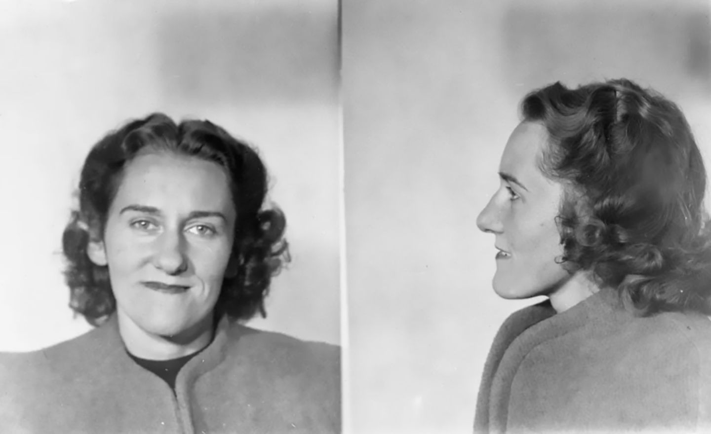 Nathalie "Lily" Sergueiew (1912–1950) – Die Frau hinter dem D-Day Porträt und Profilfoto einer Frau mit halblangen Haaren und leichtem Lächeln, schwarz-weiß, um 1945