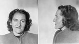Porträt und Profilfoto einer Frau mit halblangen Haaren und leichtem Lächeln, schwarz-weiß, um 1945