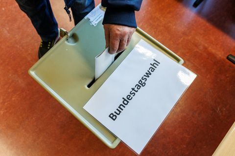 Stimmabgabe bei der Bundestagswahl im Februar