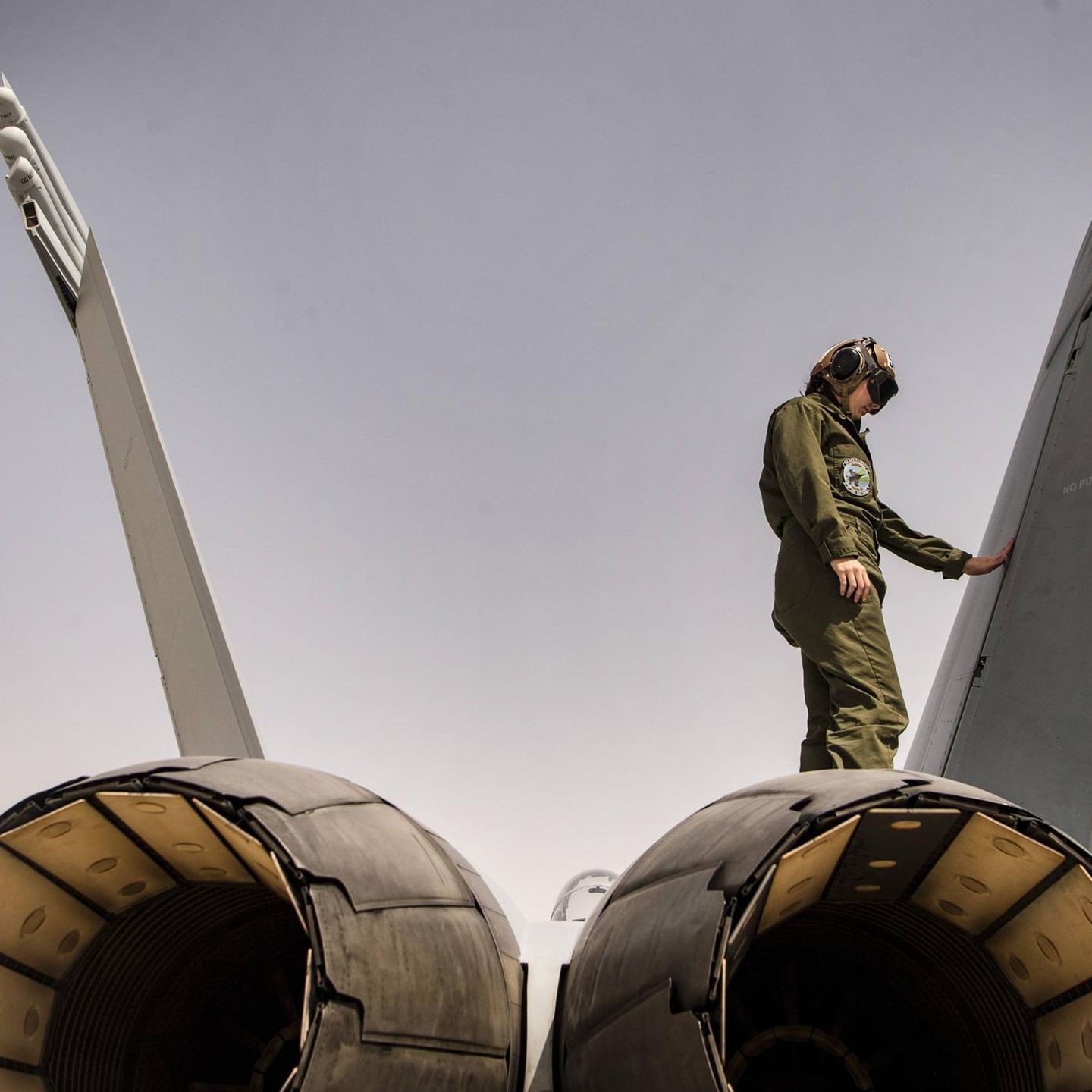 Nahost EA-18G-Kampfjet auf der Al-Udeid Air Base in Katar