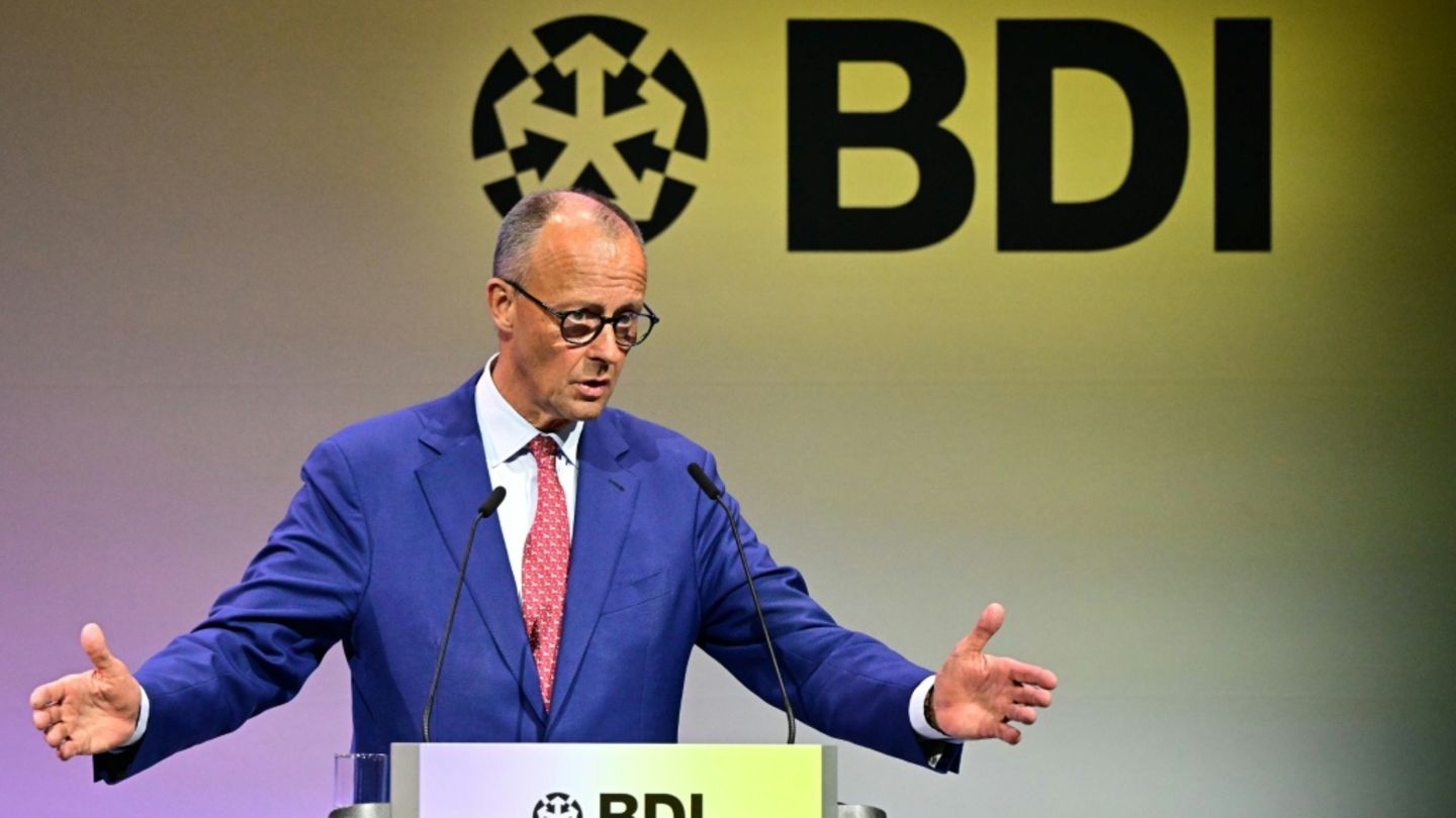 Merz beim "Tag der Deutschen Industrie" in Berlin