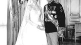 Grace Kelly bei ihrer Hochzeit mit Fürst Rainier von Monaco