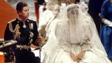 Hochzeitskleid: Prinz Charles und Prinzessin Diana (rechts) bei ihrer Hochzeit 1981