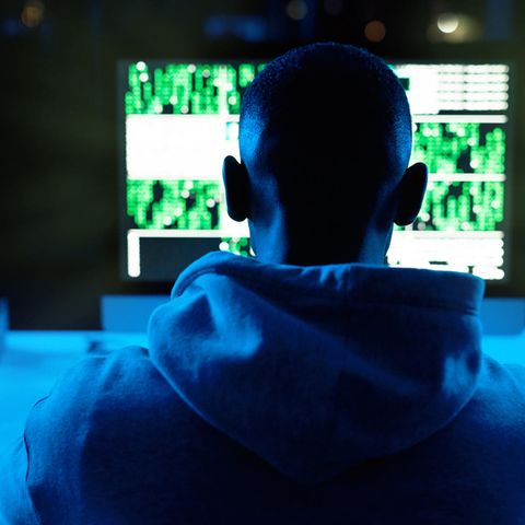 A hacker sits in front of the PC. Has he targeted Donald Trump?