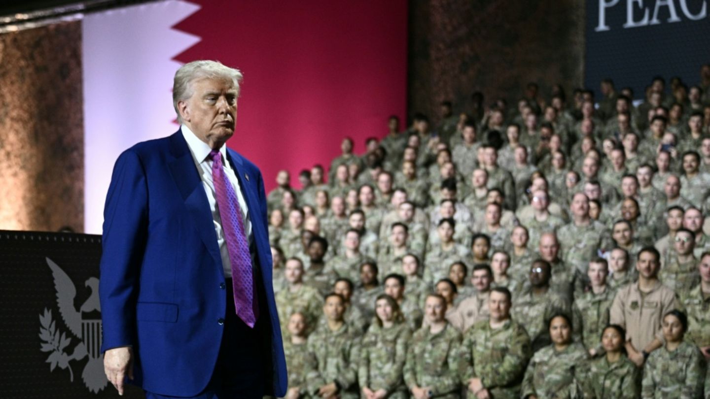 Trump bei US-Stützpunkt Al-Udeid in Katar Mitte Mai