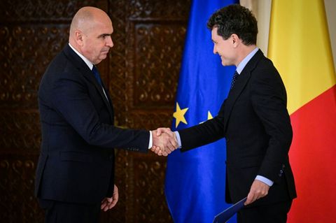 Ilie Bolojan (l) und Nicusor Dan