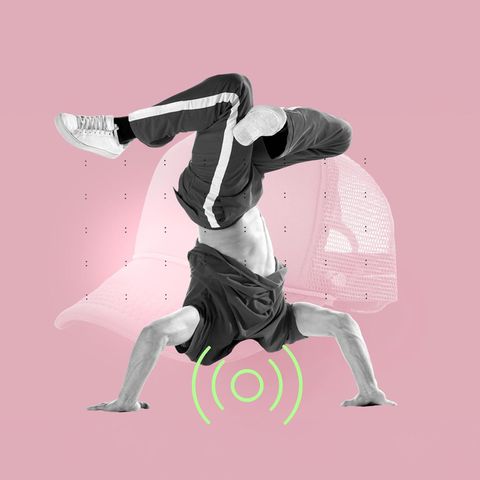 Illustration Breakdancer mit Beule am Kopf. Ein Tumorverdacht steht im Raum