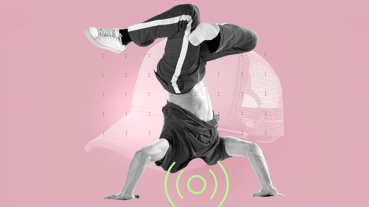 Illustration Breakdancer mit Beule am Kopf. Ein Tumorverdacht steht im Raum