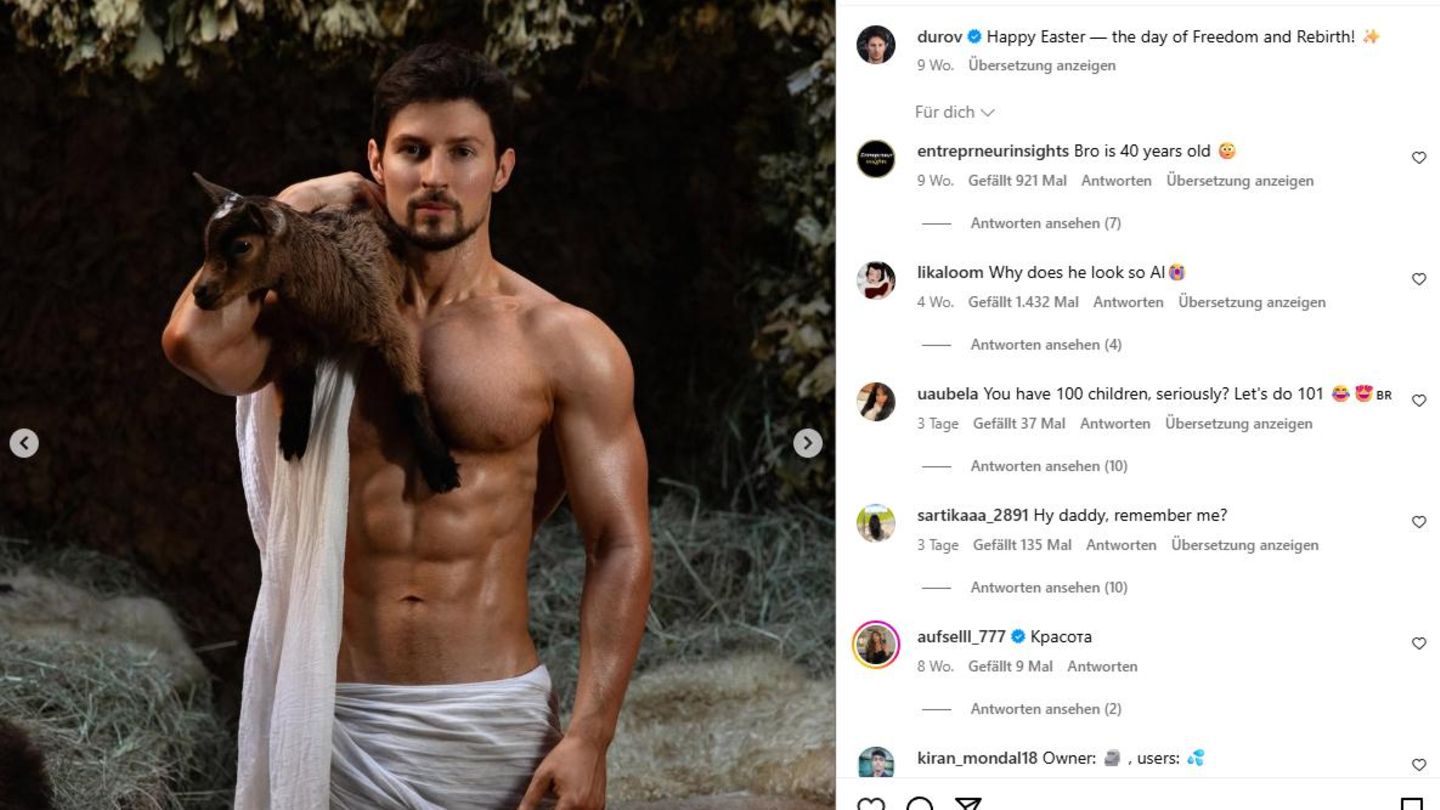 Pawel Durow: Telegram founder, 100 children and half-naked on Instagram