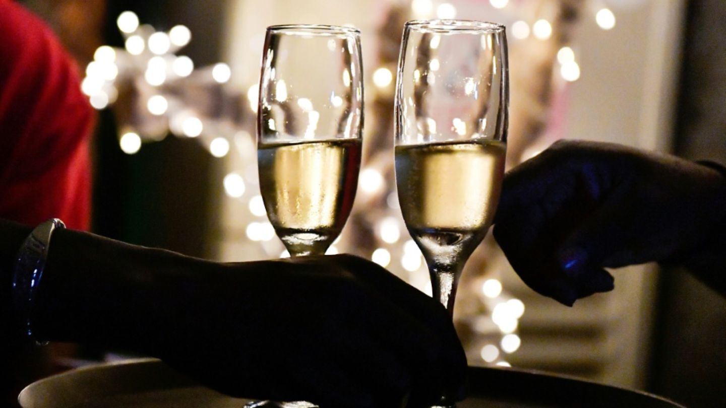 Feiern mit Champagner