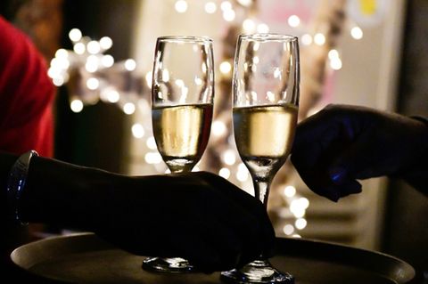Feiern mit Champagner