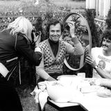 Franz Beckenbauer bei einem Shooting