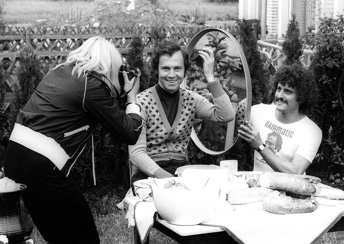 Franz Beckenbauer bei einem Shooting