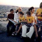 Franz Beckenbauer und seine Familie im Urlaub in Israel, 1973