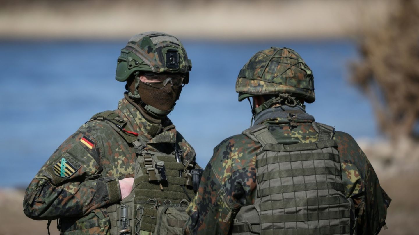 Bundeswehrsoldaten bei einer Übung