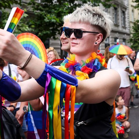 Teilnehmer bei der Pride in Budapest im vergangenen Jahr