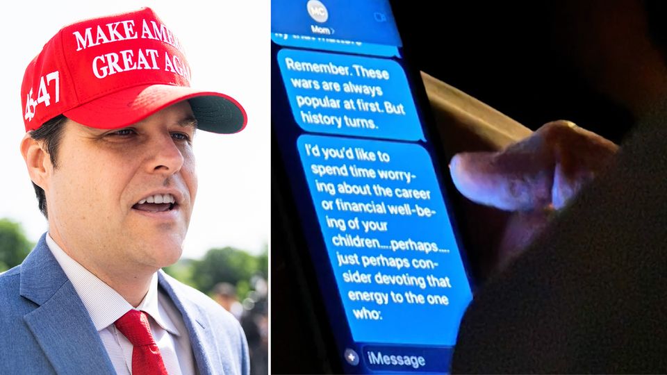 Trump-Tipps von Mama: Passagierin filmt heimlich Messenger von Matt Gaetz Passagierin filmt heimlich Messenger von Matt Gaetz
