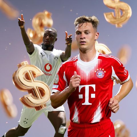 Club World Cup: Stern montage with Serhou Guirassy (left) and Joshua Kimmich by Borussia Dortmund and Bayern Munich