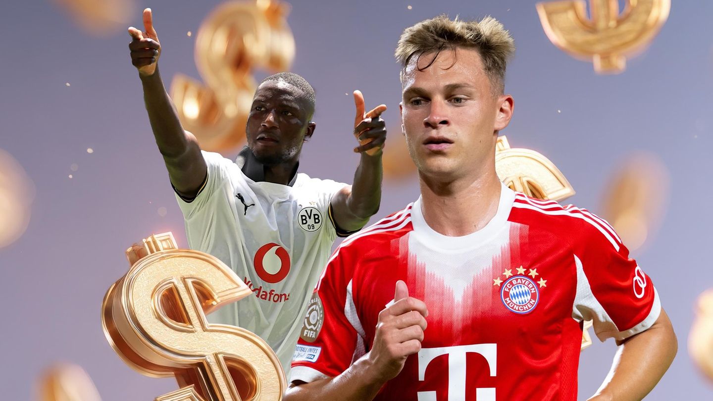 Klub-WM: stern-Montage mit Serhou Guirassy (l.) und Joshua Kimmich von Borussia Dortmund und Bayern München