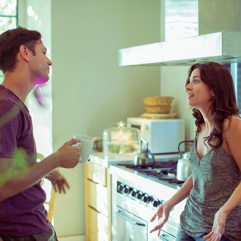 Affair: Couple arguing in the kitchen Affair: Couple arguing in the kitchen