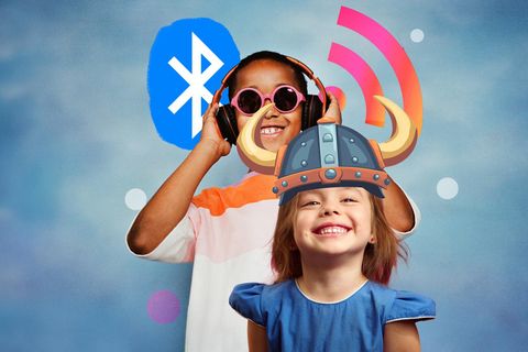 Eine Montage mit Kindern zum Thema Bluetooth